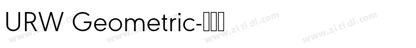URW Geometric字体转换